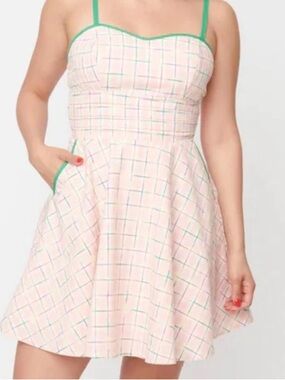 Unique Vintage Plaid Mini Dress Size 2X